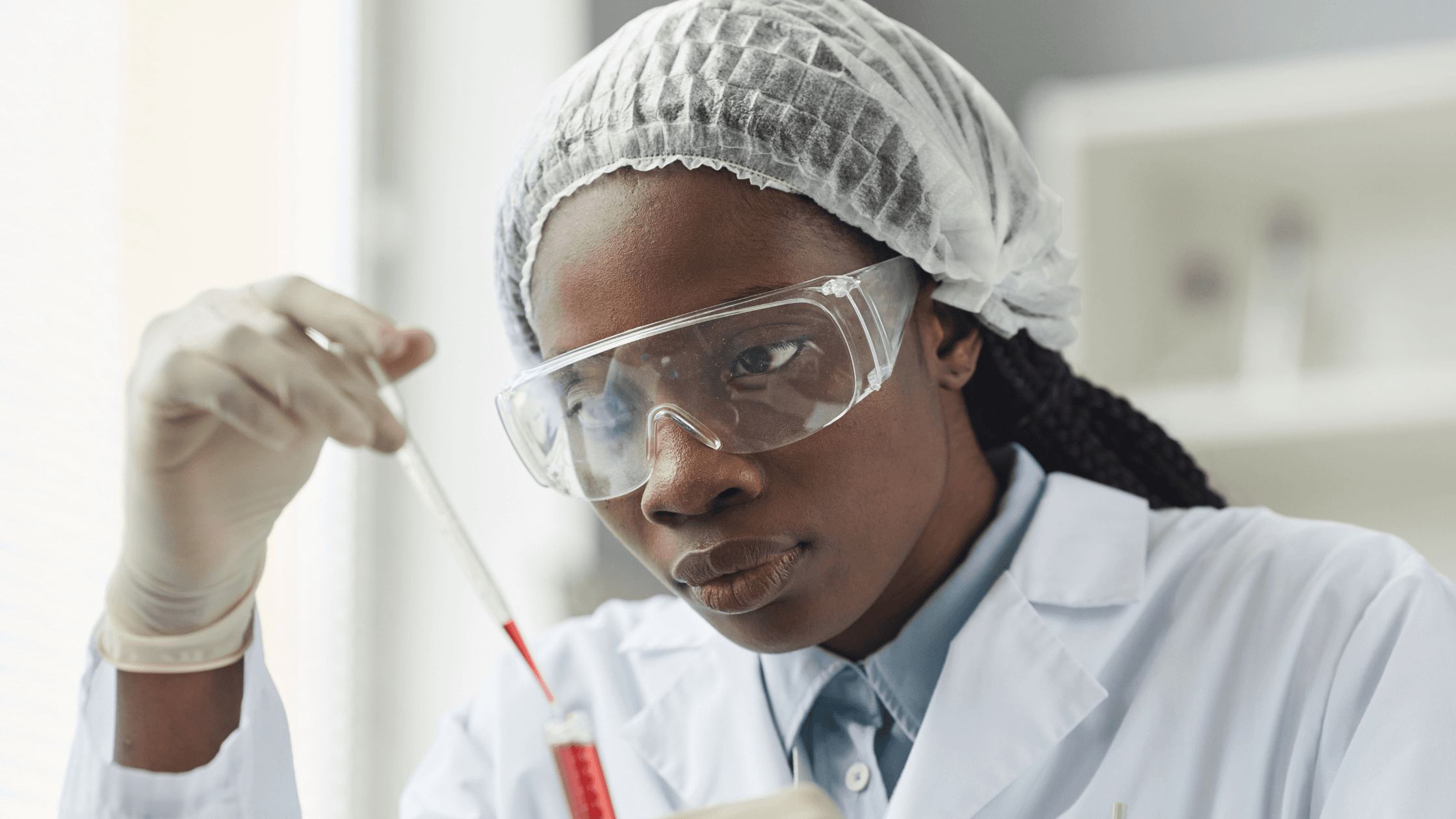 woman working in lab