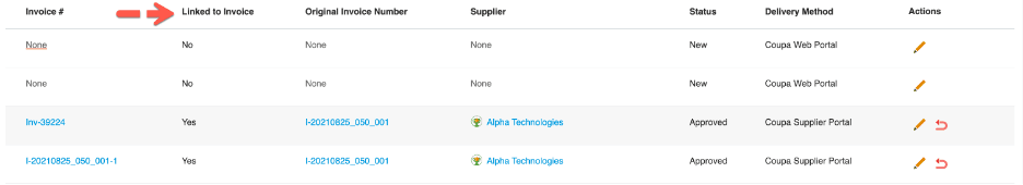Coupa credit notes enhancements