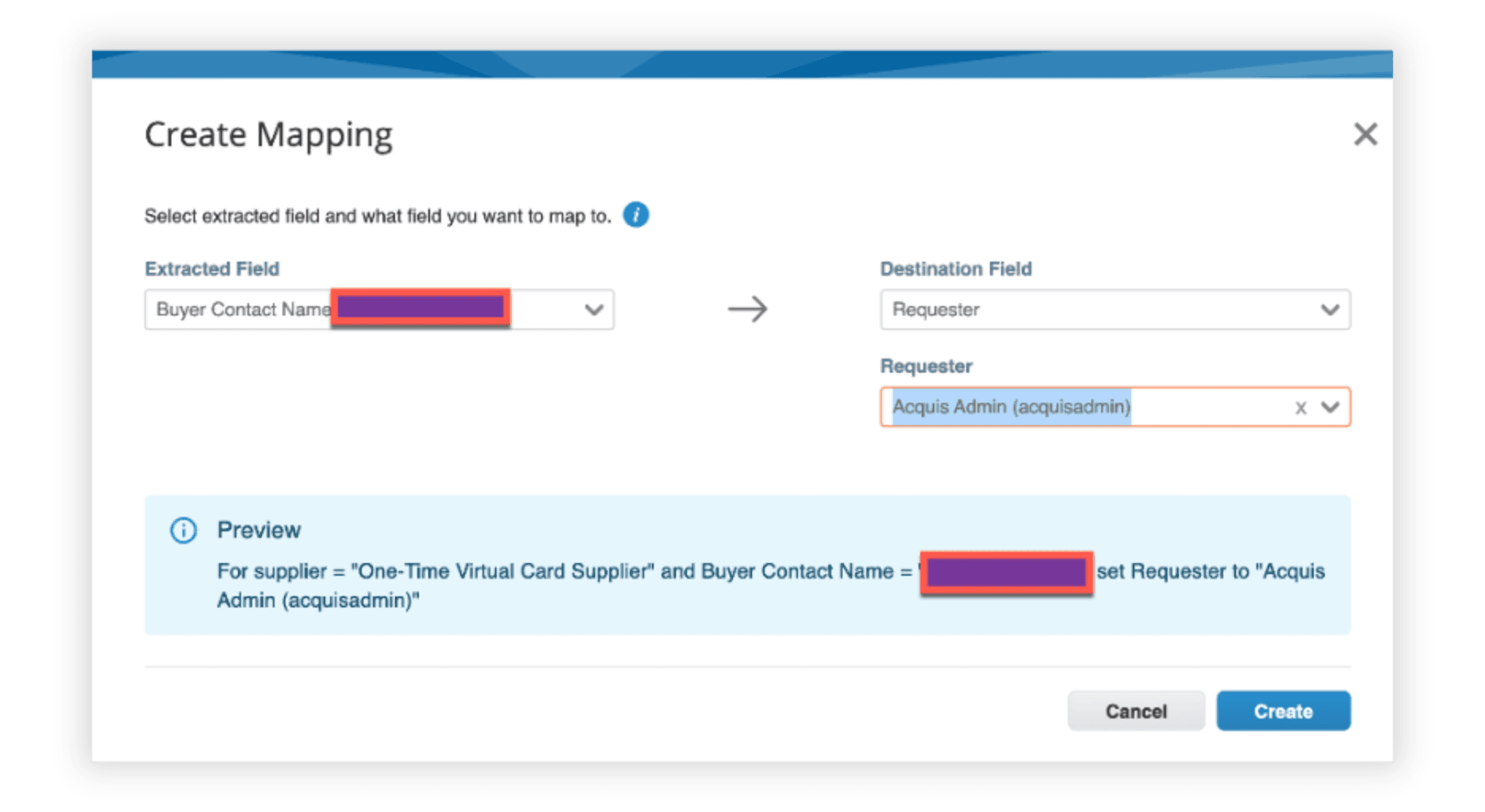 InvoiceSmash create mapping for auto requester rules