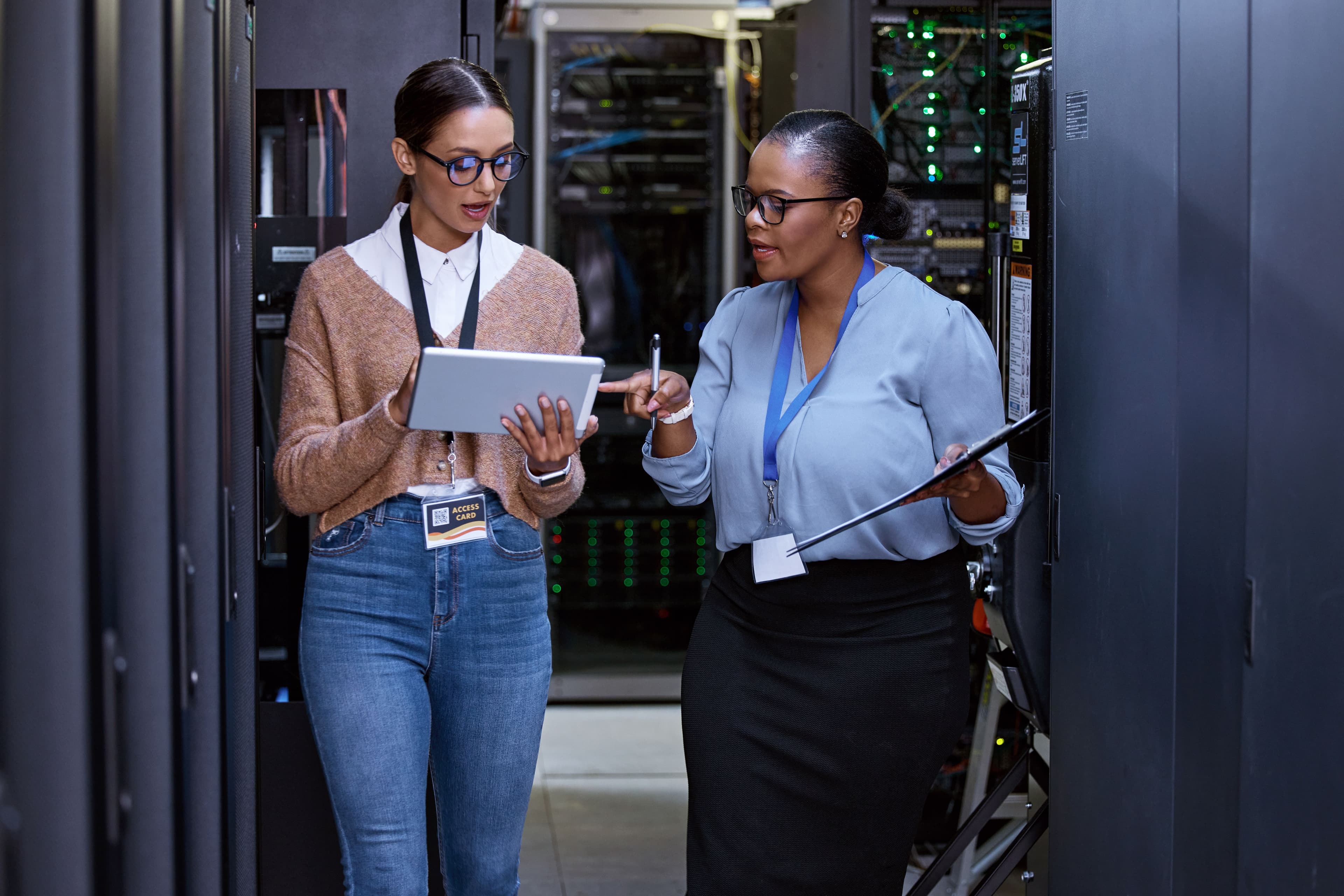 Technology industry consultants analyzing business model disruption with enterprise software clients